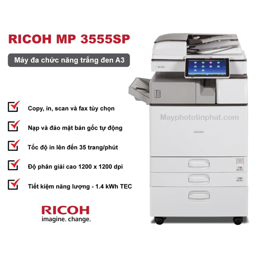 bán máy photocop ricoh mp 3555 tại quy nhơn giá rẻ.